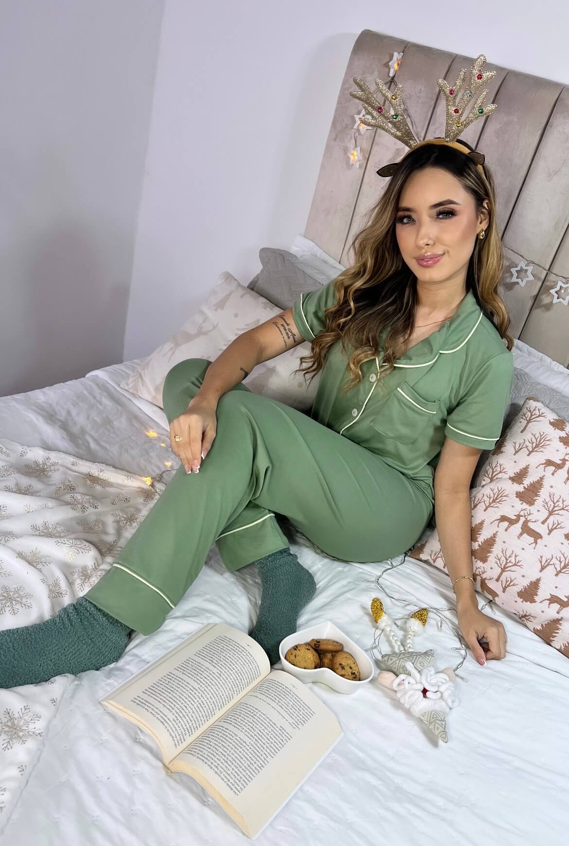 Pijama Alana Pistacho Pantalón