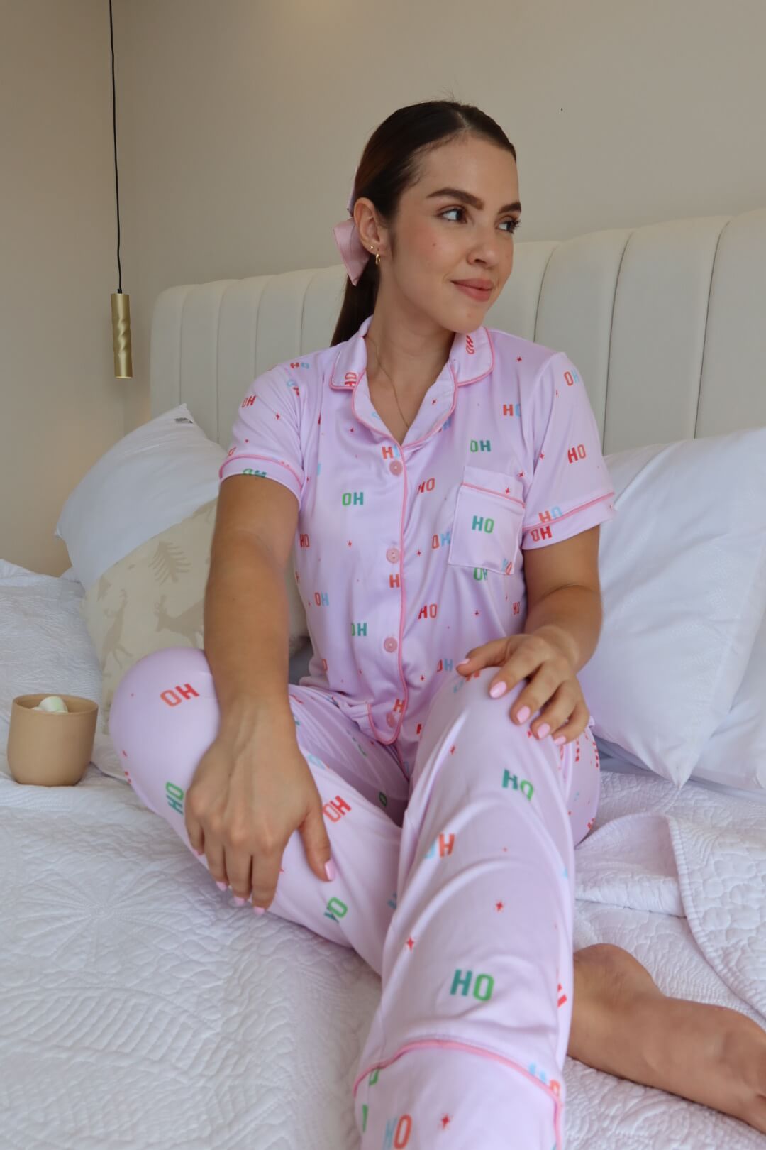 Alana Navidad Rosa Pantalón