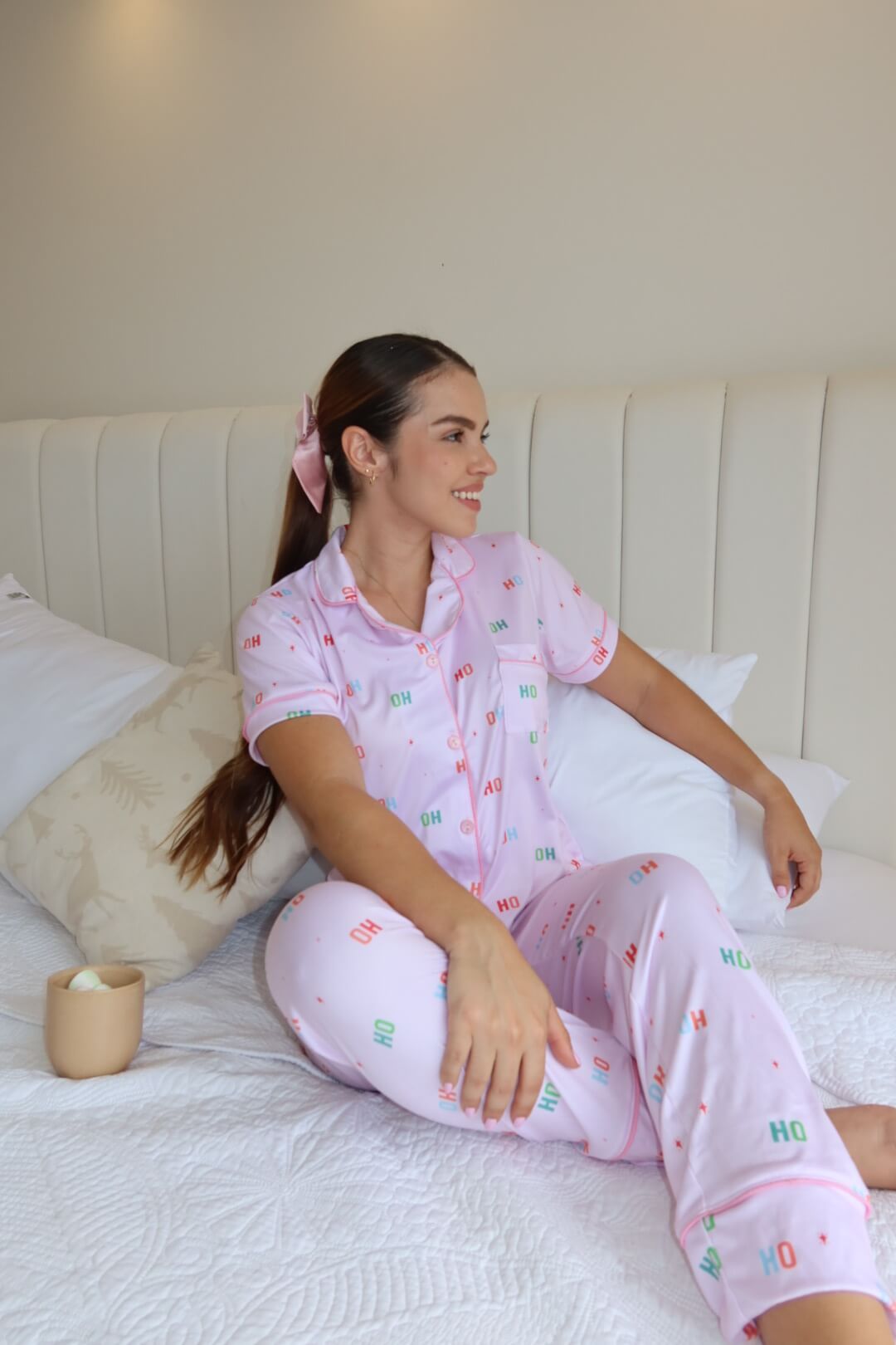 Alana Navidad Rosa Pantalón
