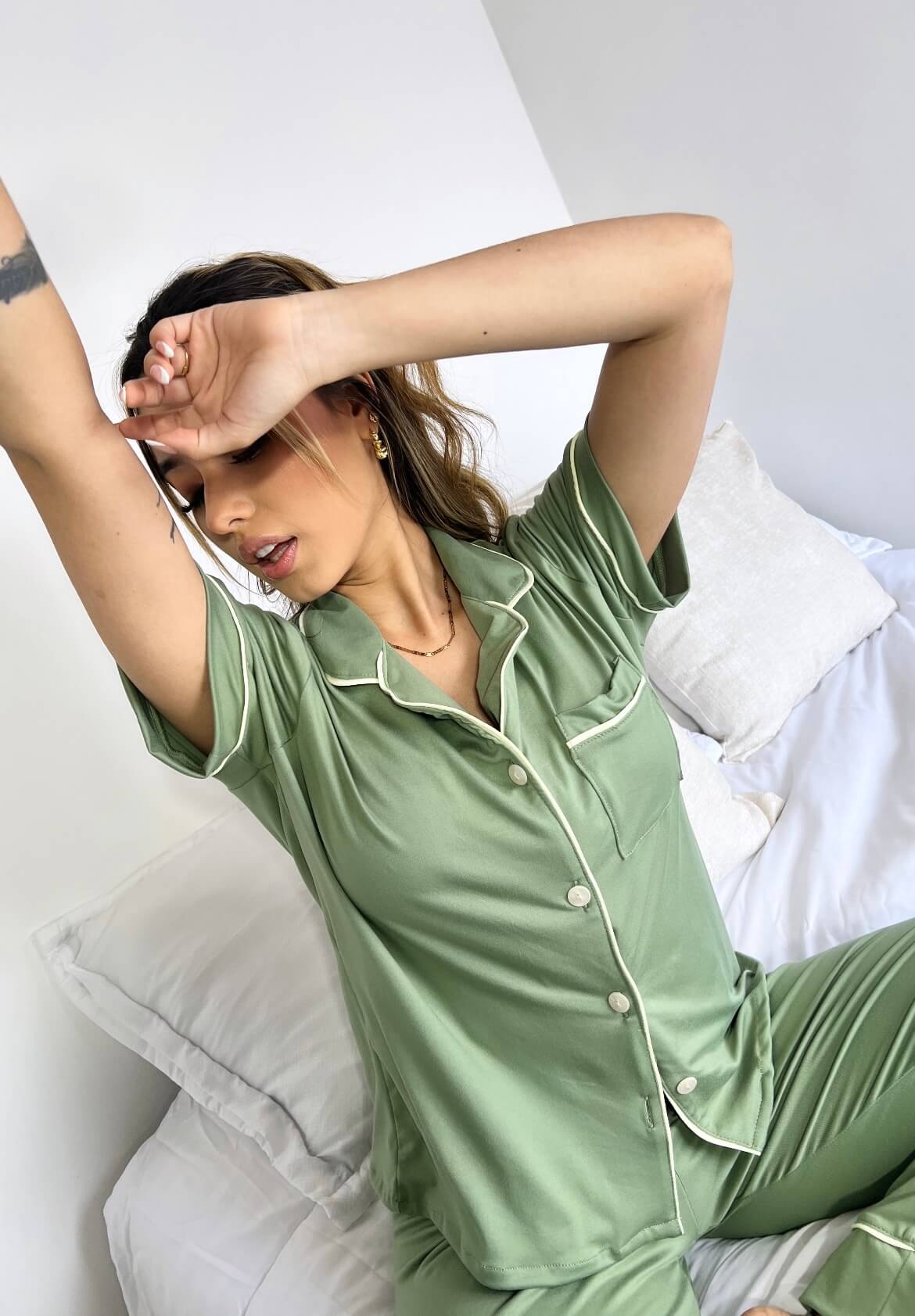 Pijama Alana Pistacho Pantalón