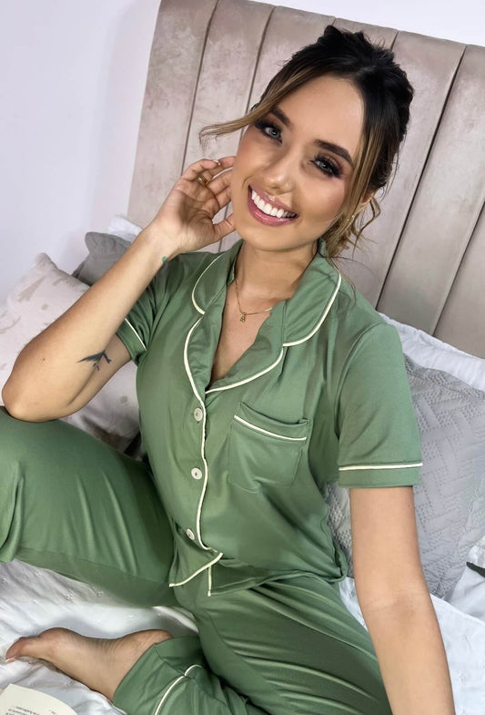 Pijama Alana Pistacho Pantalón