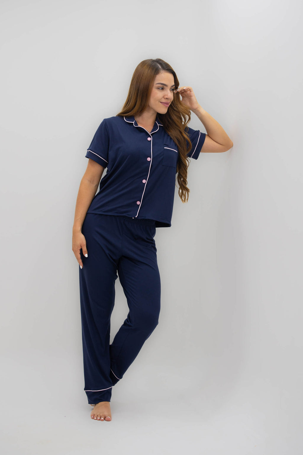 Alana Azul Marino Pantalón