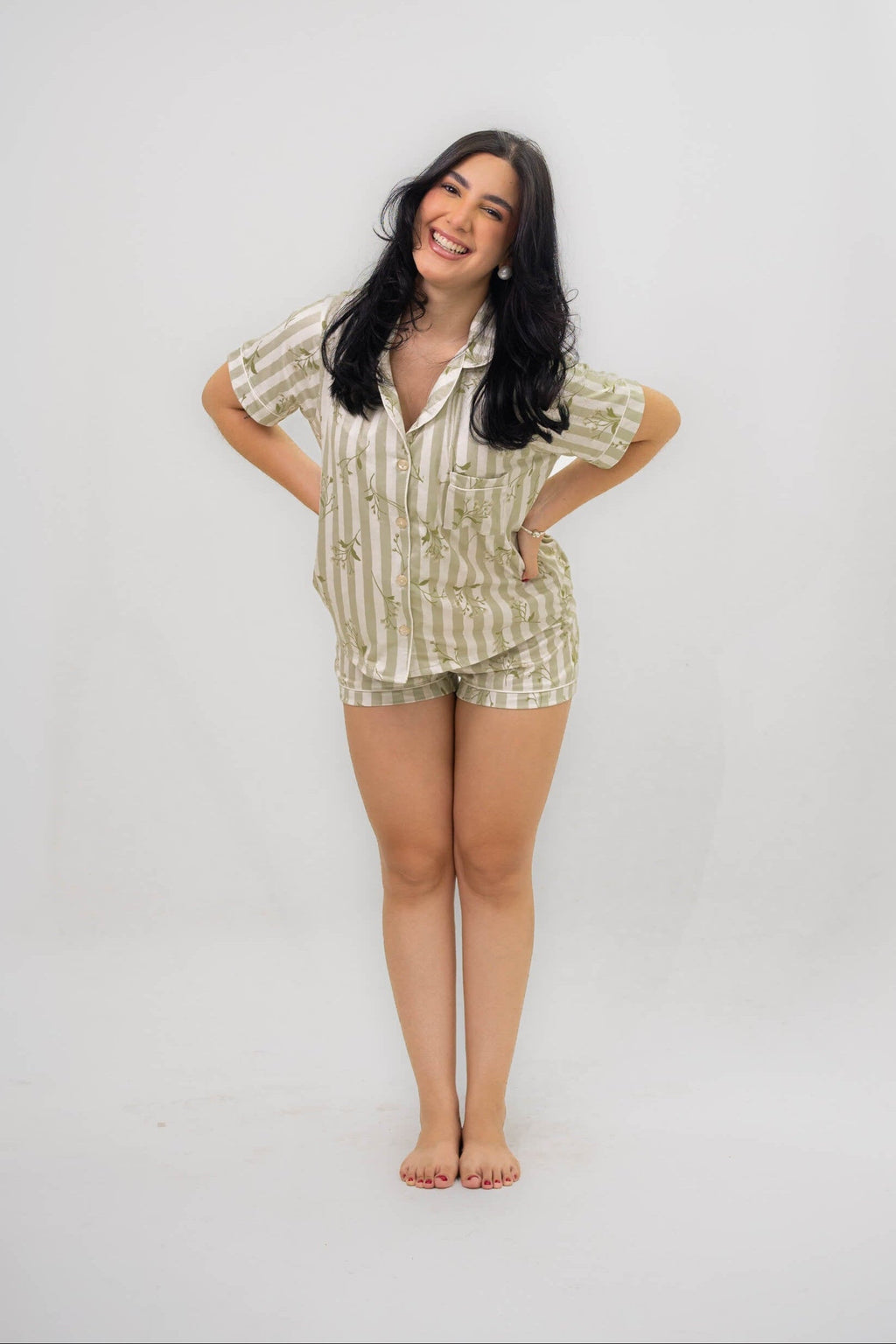 Alana Floral Verde Short