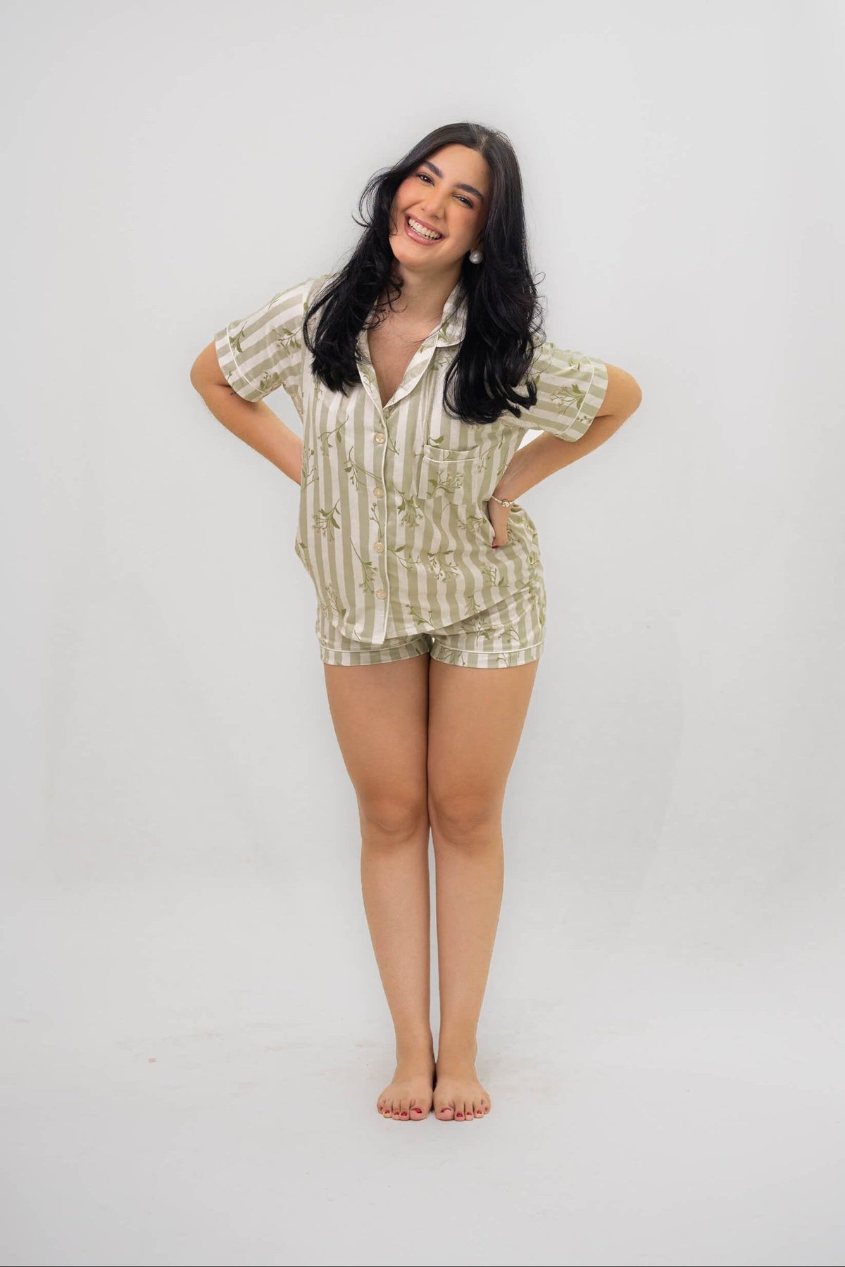 Alana Floral Verde Short