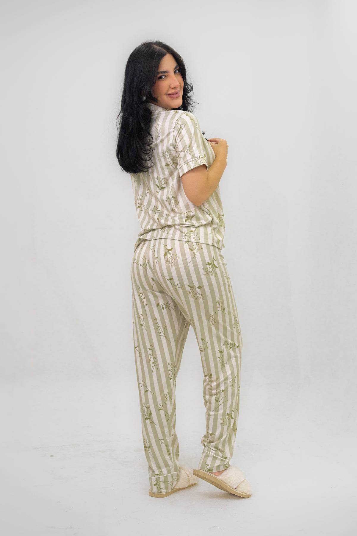 Alana Floral Verde Pantalón