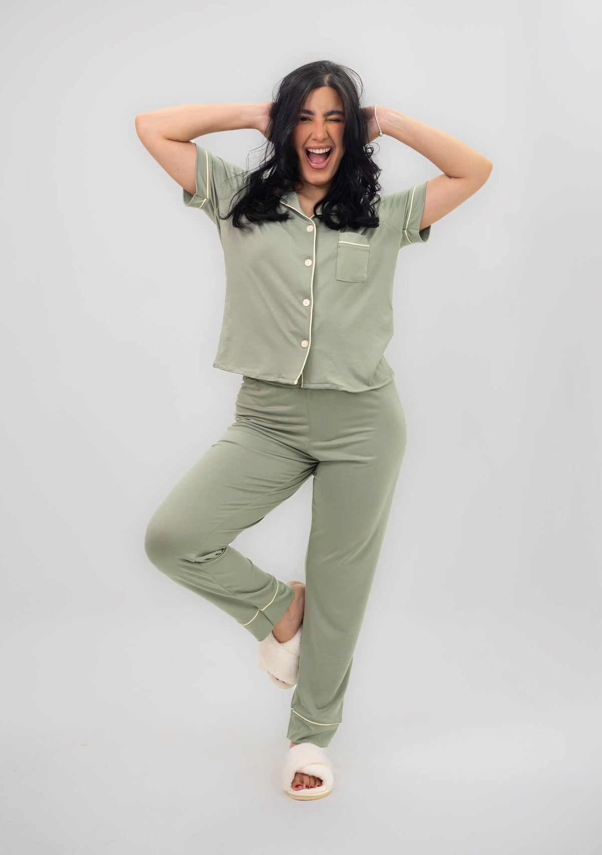Alana Pistacho Pantalón