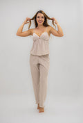 Emma Blusa + Pant - Beige