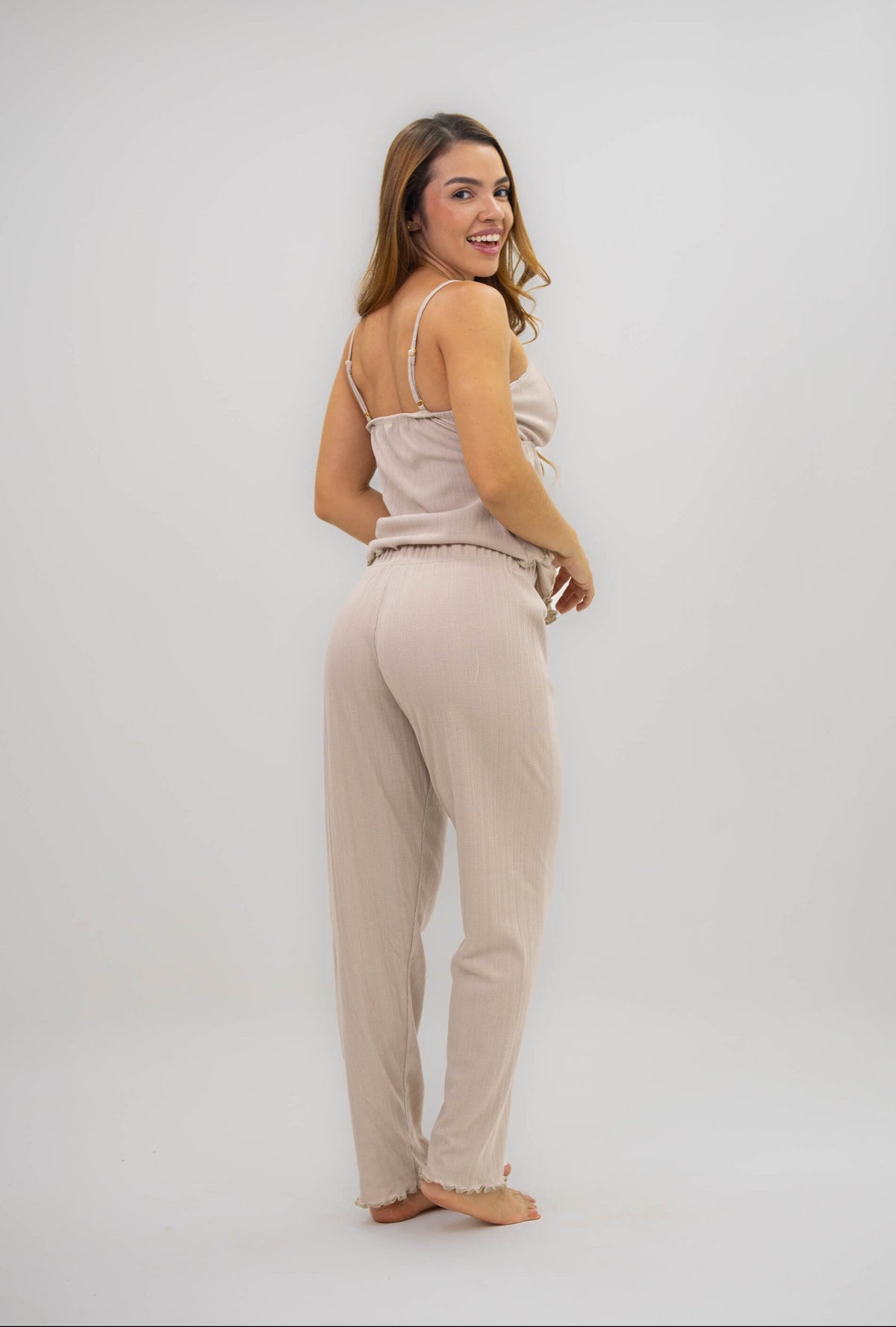 Emma Blusa + Pant - Beige