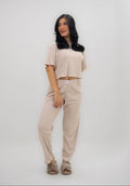 Emma Crop + Pant - Beige