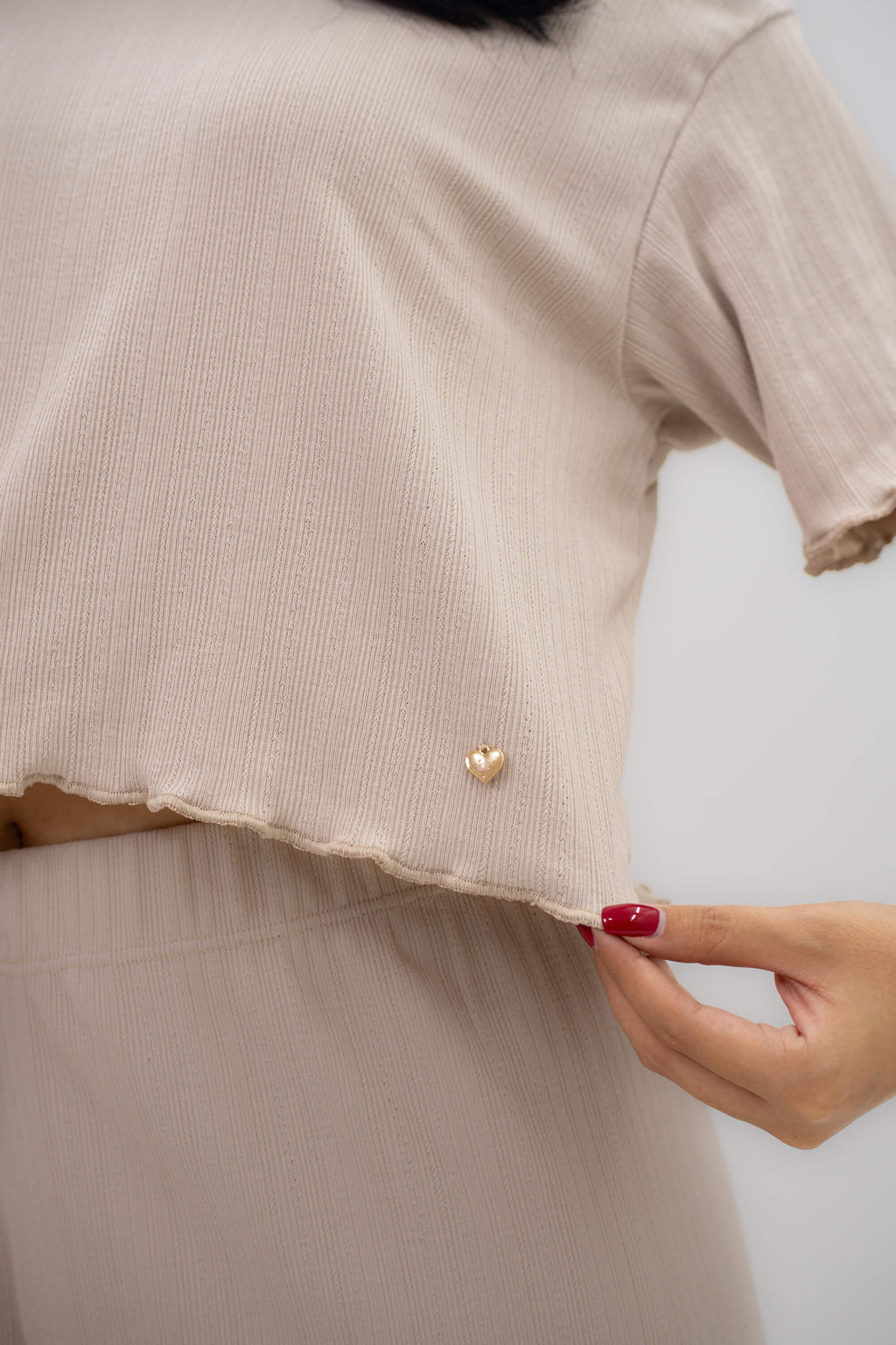Emma Crop + Short - Beige