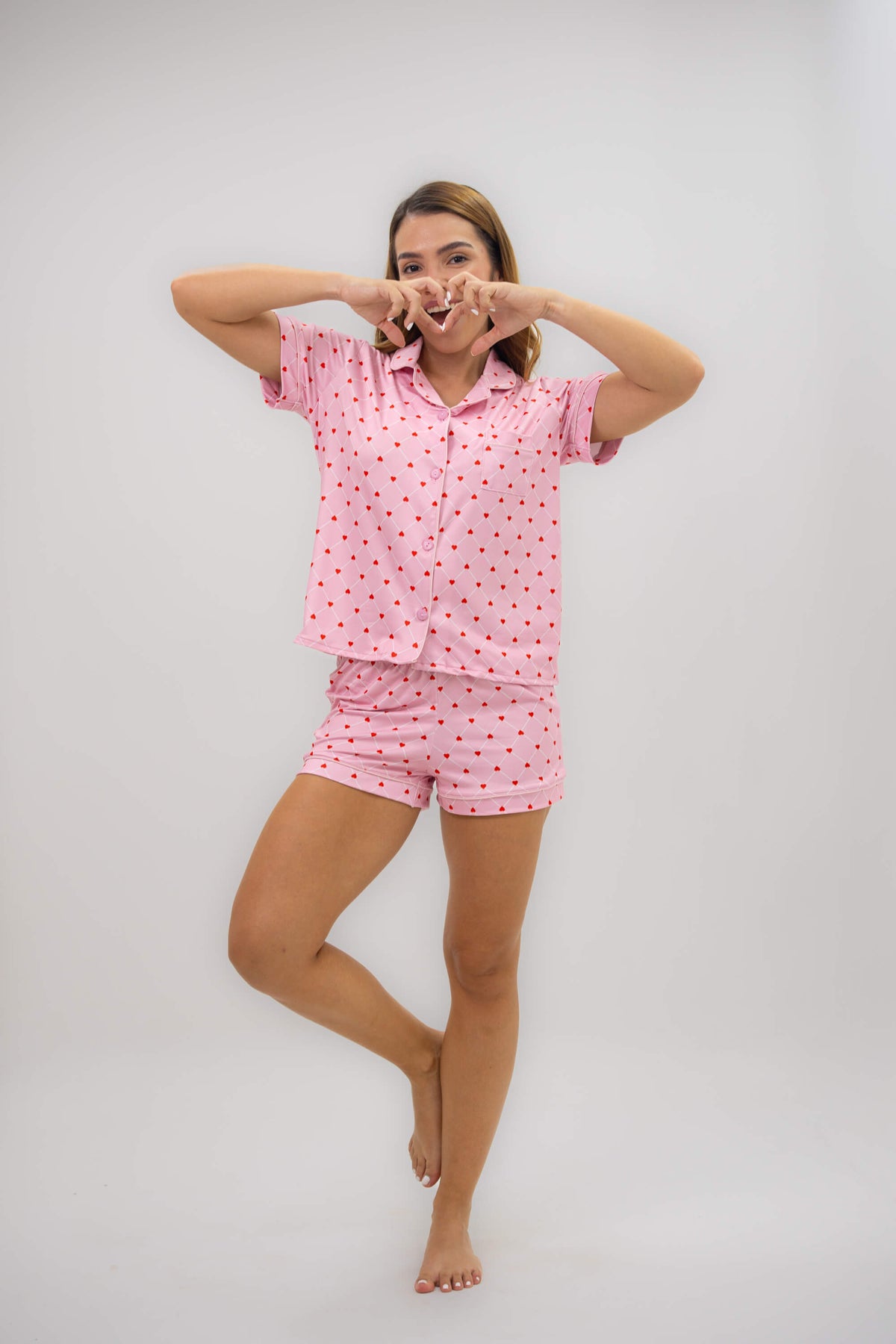 Alana Corazones Mini Rosa Short