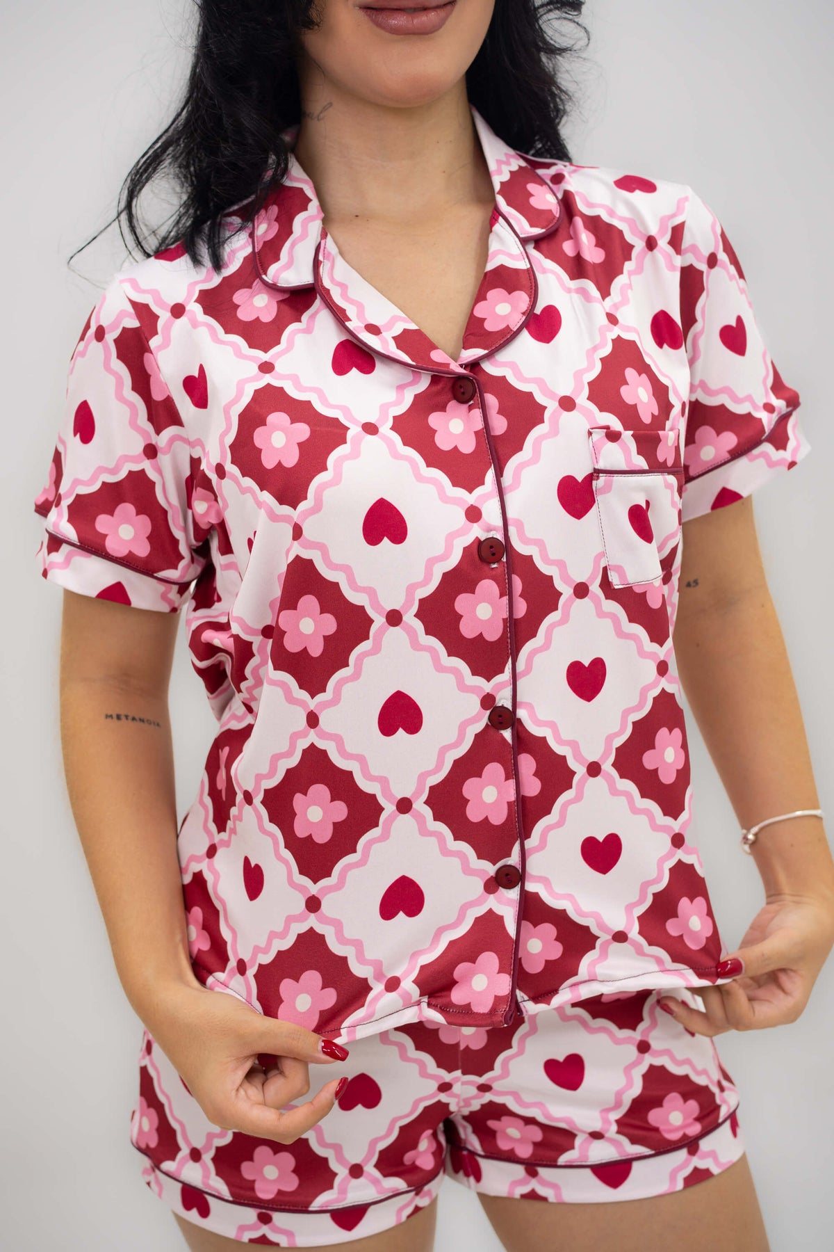 Alana Corazones Rombo Short