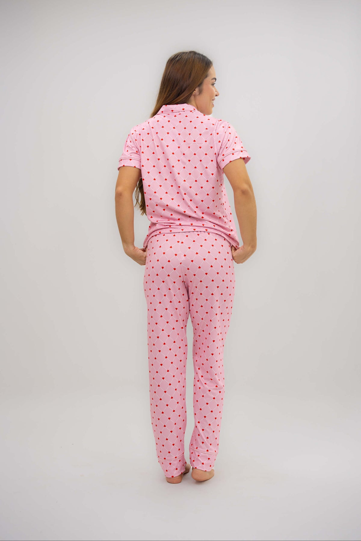 Alana Corazones Mini Rosa Pantalón