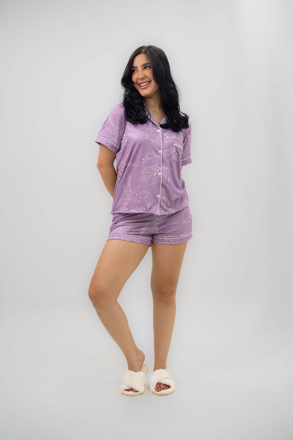Alana Floral Lila Short