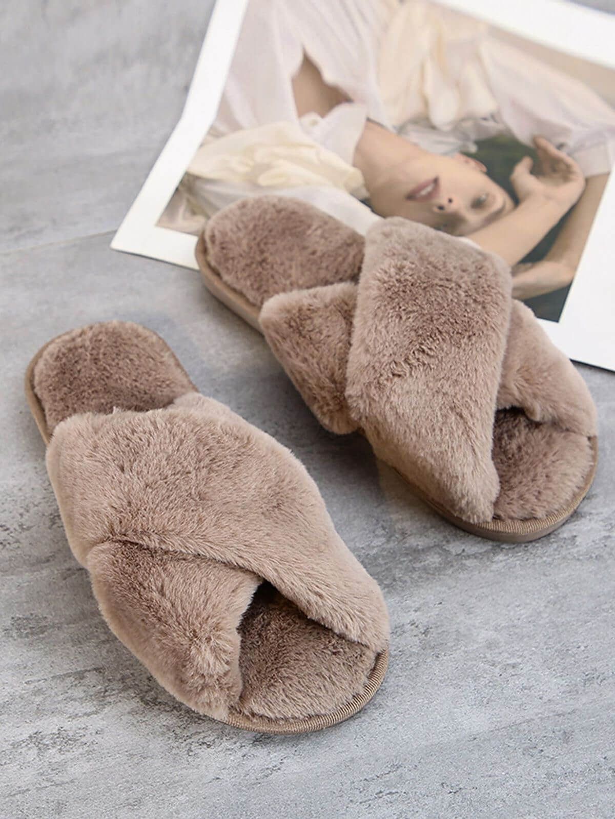 Pantuflas de Felpa Mocca