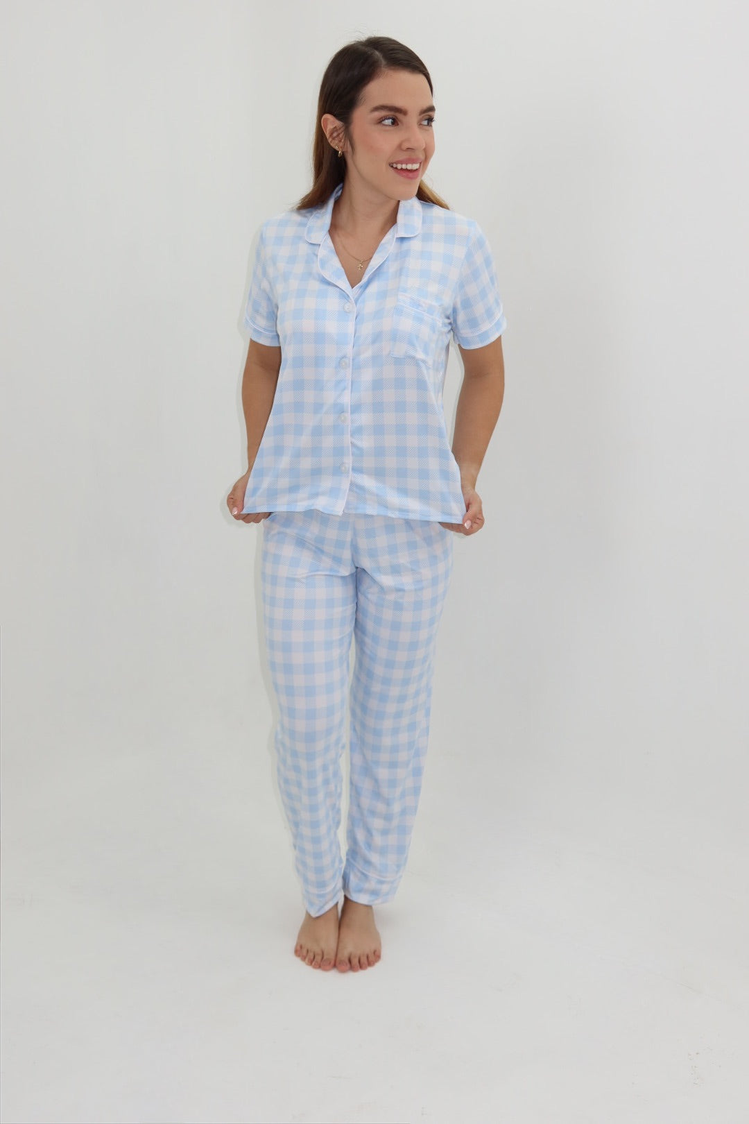 Alana Leñadora Azul Pantalón