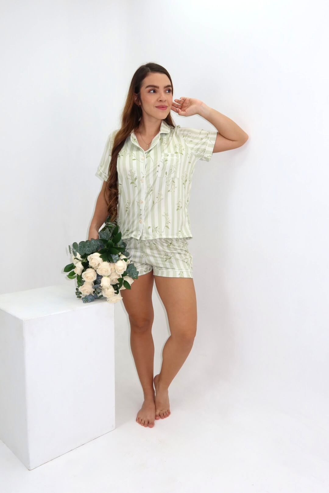 Alana Floral Verde Short