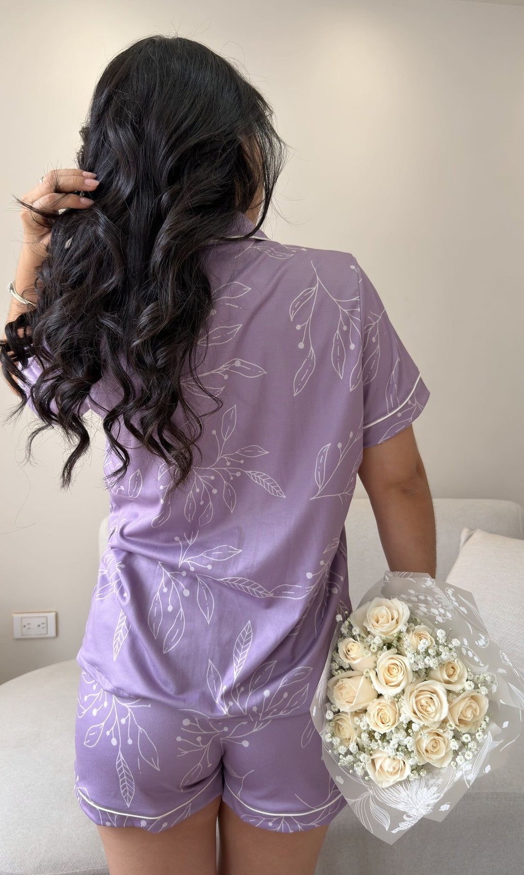 Alana Floral Lila Short