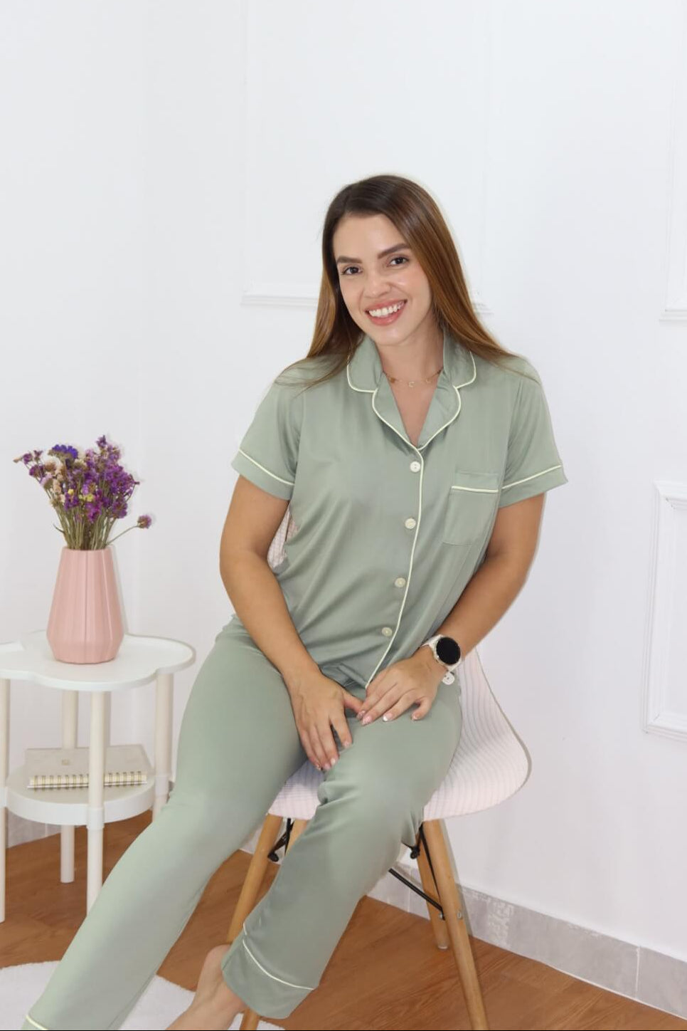 Pijama Alana Pistacho Pantalón