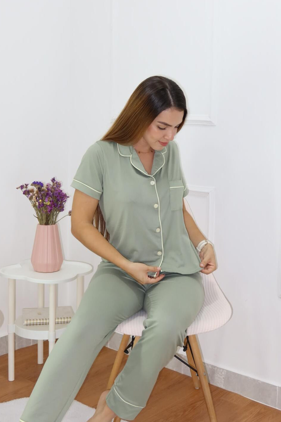 Pijama Alana Pistacho Pantalón