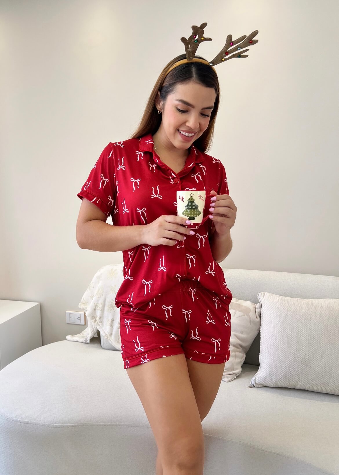 Alana Coquette Rojo Short